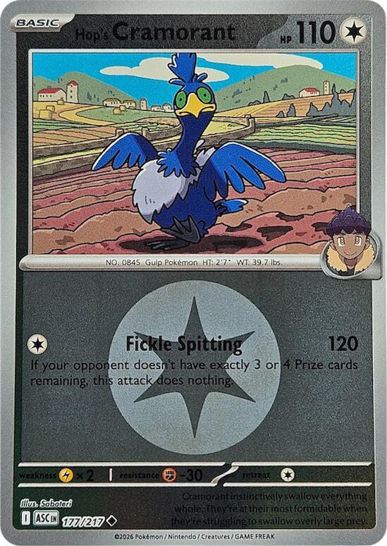 Hop's Cramorant (177/217) (Energy Symbol Pattern) [Mega Evolution: Ascended Heroes] | Tabernacle Games