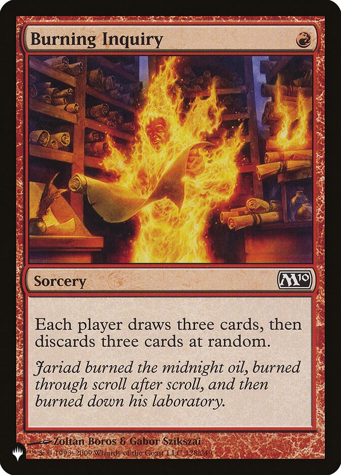 Burning Inquiry [The List] | Tabernacle Games