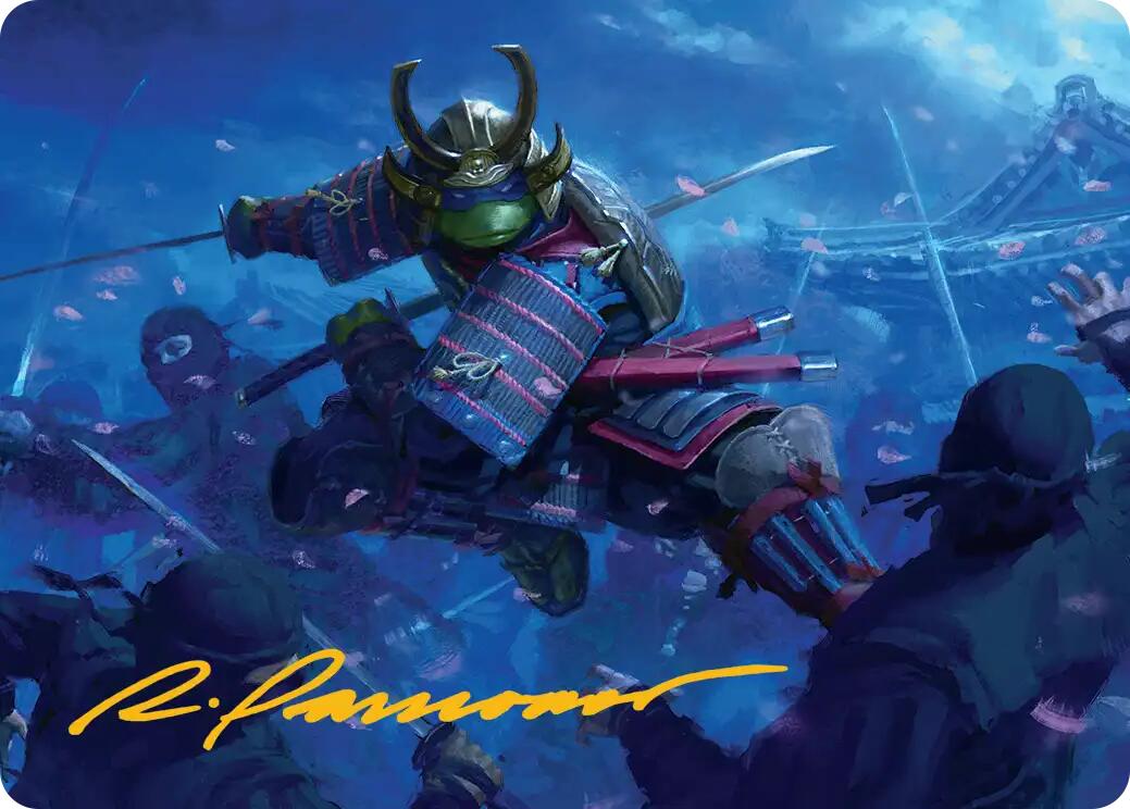 Leonardo, Sewer Samurai Art Card (1/54) (Gold-Stamped Signature) [Teenage Mutant Ninja Turtles Art Series] | Tabernacle Games