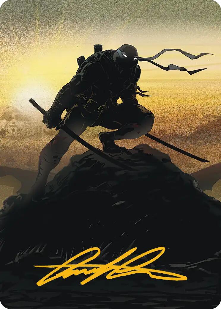 Leonardo, Sewer Samurai Art Card (20/54) (Gold-Stamped Signature) [Teenage Mutant Ninja Turtles Art Series] | Tabernacle Games