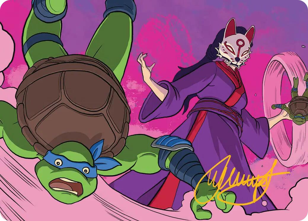 Kitsune's Technique Art Card (Gold-Stamped Signature) [Teenage Mutant Ninja Turtles Art Series] | Tabernacle Games