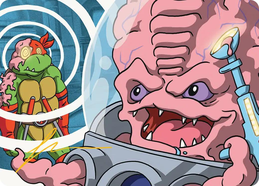 Krang, Master Mind Art Card (25/54) (Gold-Stamped Signature) [Teenage Mutant Ninja Turtles Art Series] | Tabernacle Games