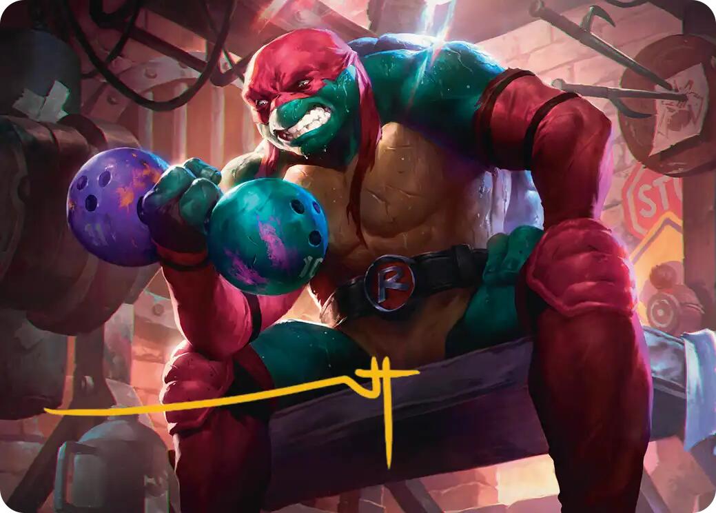 Raphael, Tough Turtle Art Card (Gold-Stamped Signature) [Teenage Mutant Ninja Turtles Art Series] | Tabernacle Games