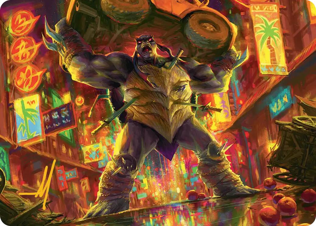Slash, Reptile Rampager Art Card (Gold-Stamped Signature) [Teenage Mutant Ninja Turtles Art Series] | Tabernacle Games