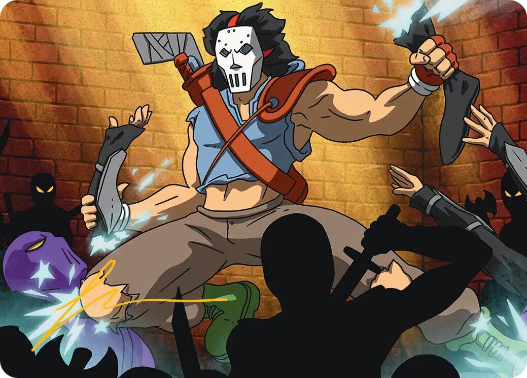 Casey Jones, Vigilante Art Card (Gold-Stamped Signature) [Teenage Mutant Ninja Turtles Art Series] | Tabernacle Games