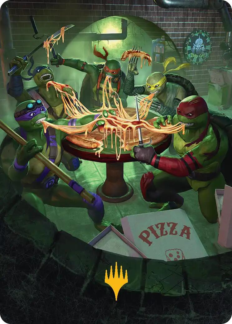 Food Chain Art Card (Gold-Stamped) [Teenage Mutant Ninja Turtles Art Series] | Tabernacle Games