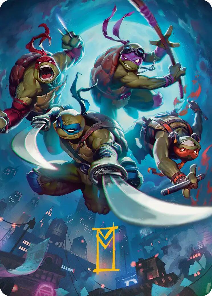 Heroes in a Half Shell Art Card (Gold-Stamped Signature) [Teenage Mutant Ninja Turtles Art Series] | Tabernacle Games