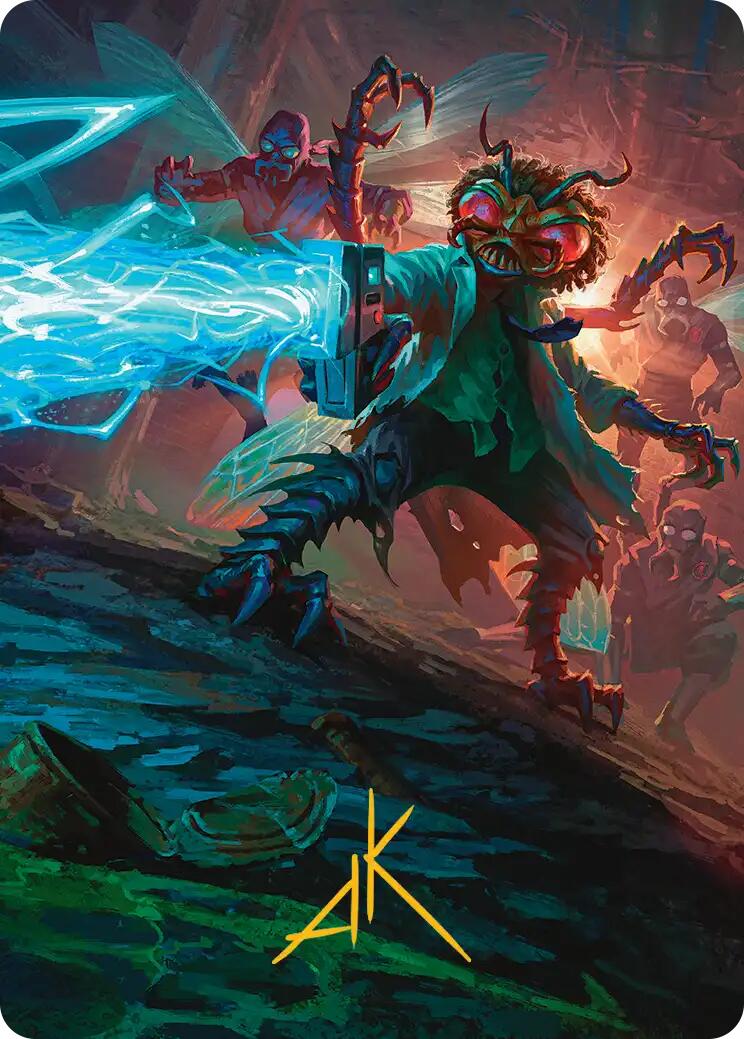 Baxter, Exzzperimental Zzientist Art Card (Gold-Stamped Signature) [Teenage Mutant Ninja Turtles Art Series] | Tabernacle Games