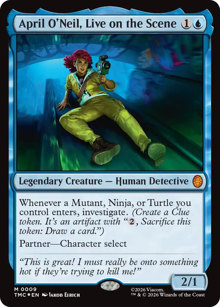 April O'Neil, Live on the Scene (Surge Foil) [Teenage Mutant Ninja Turtles Commander] | Tabernacle Games