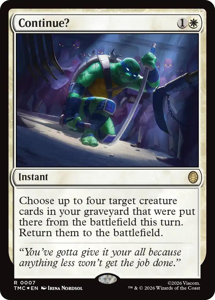 Continue? (Surge Foil) [Teenage Mutant Ninja Turtles Commander] | Tabernacle Games