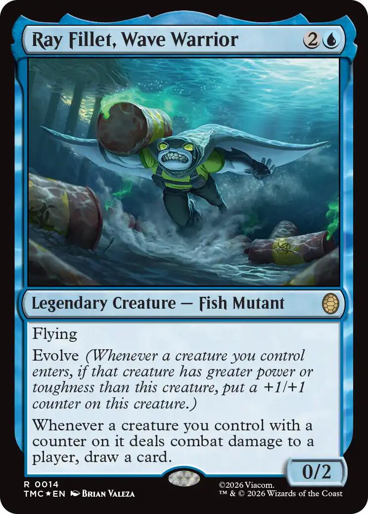 Ray Fillet, Wave Warrior (Surge Foil) [Teenage Mutant Ninja Turtles Commander] | Tabernacle Games