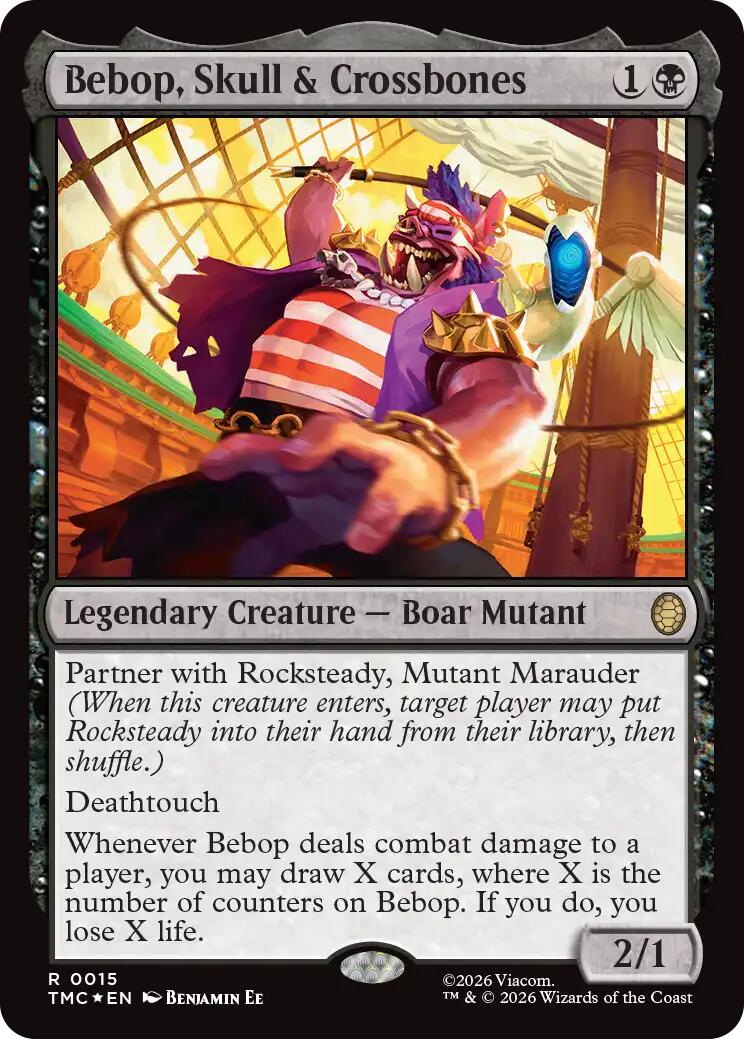 Bebop, Skull & Crossbones (Surge Foil) [Teenage Mutant Ninja Turtles Commander] | Tabernacle Games