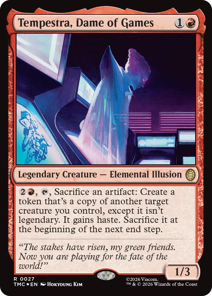 Tempestra, Dame of Games (Surge Foil) [Teenage Mutant Ninja Turtles Commander] | Tabernacle Games