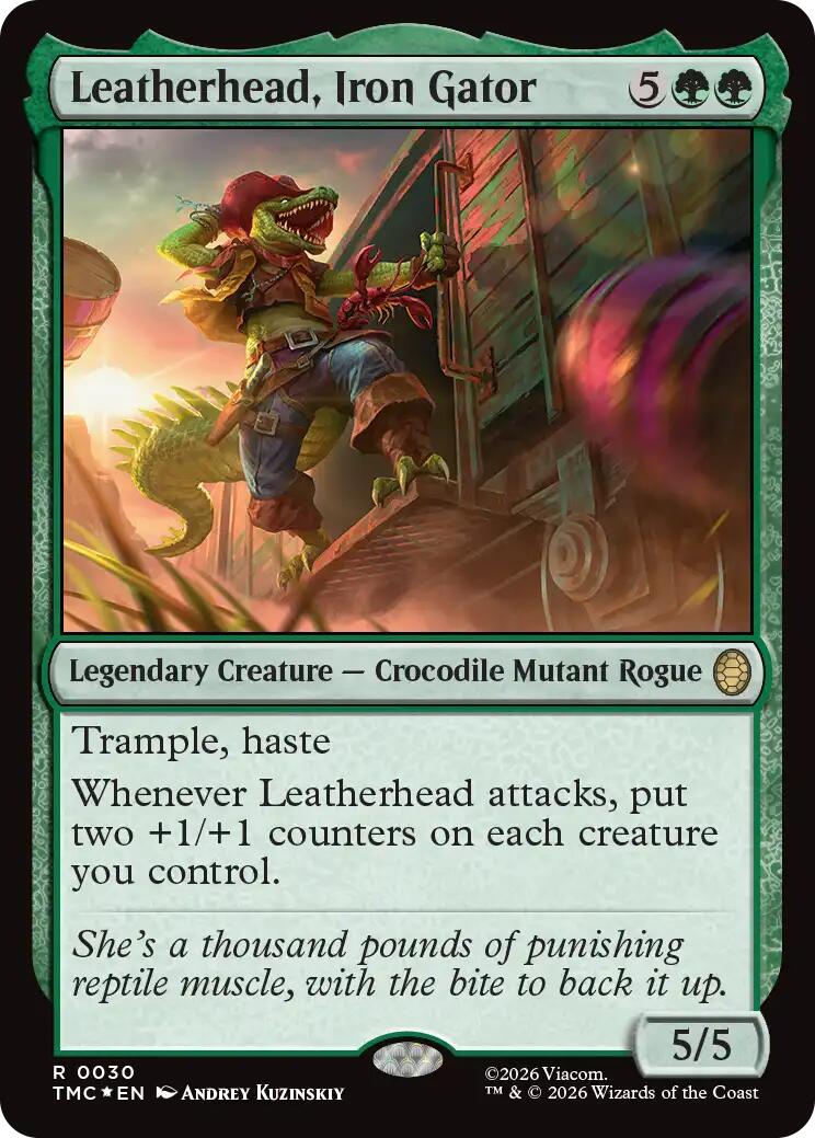 Leatherhead, Iron Gator (Surge Foil) [Teenage Mutant Ninja Turtles Commander] | Tabernacle Games