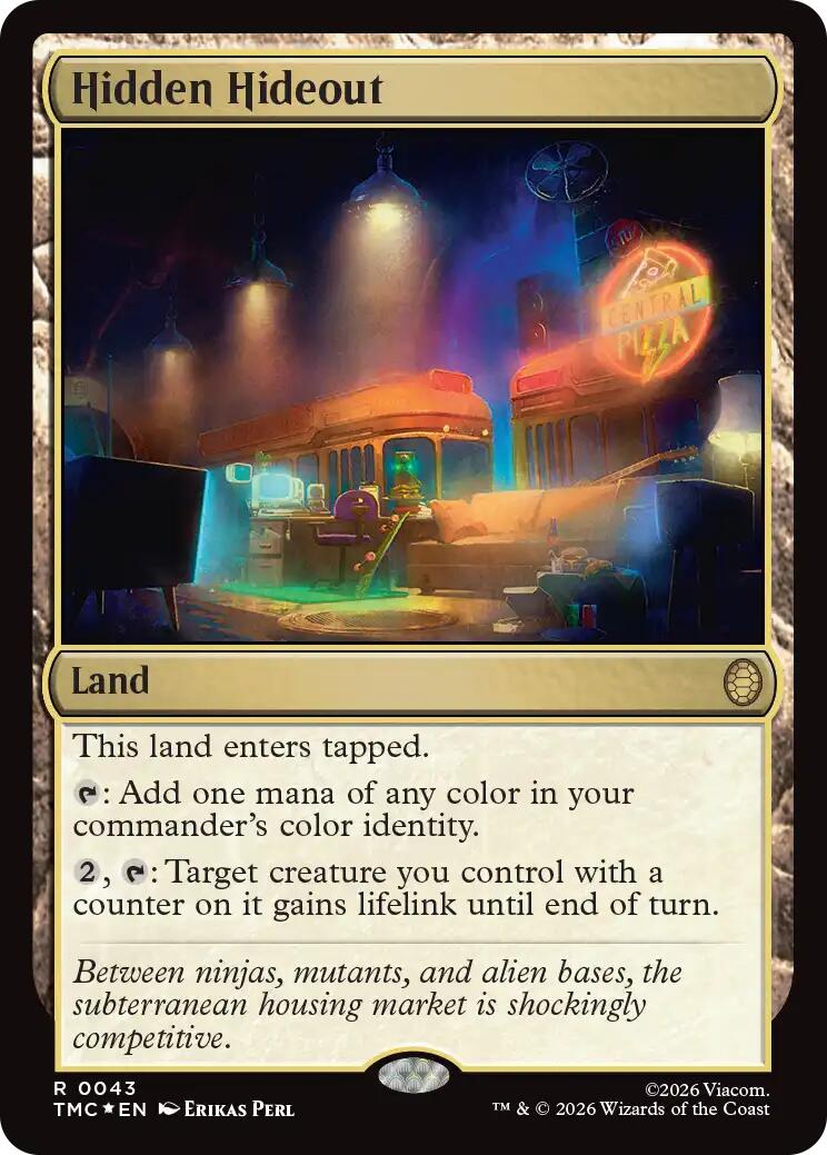Hidden Hideout (Surge Foil) [Teenage Mutant Ninja Turtles Commander] | Tabernacle Games