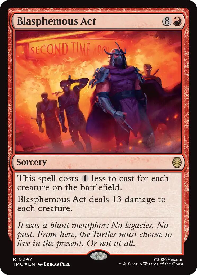 Blasphemous Act (Surge Foil) [Teenage Mutant Ninja Turtles Commander] | Tabernacle Games