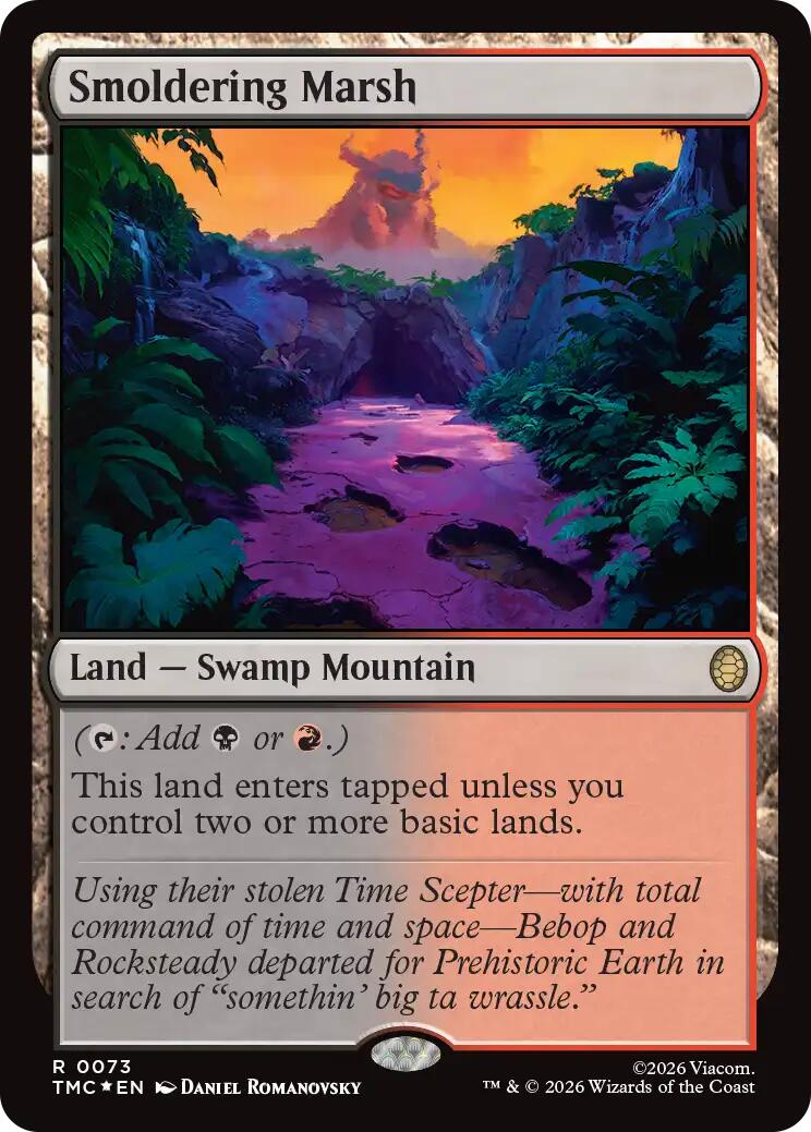 Smoldering Marsh (Surge Foil) [Teenage Mutant Ninja Turtles Commander] | Tabernacle Games