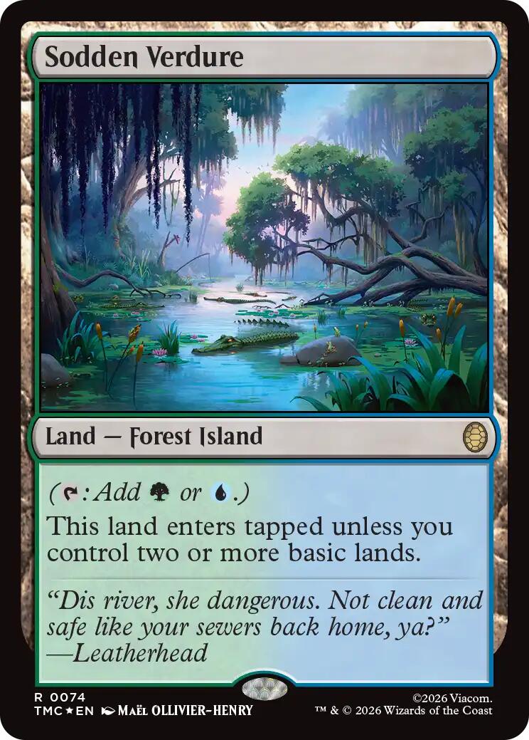 Sodden Verdure (Surge Foil) [Teenage Mutant Ninja Turtles Commander] | Tabernacle Games