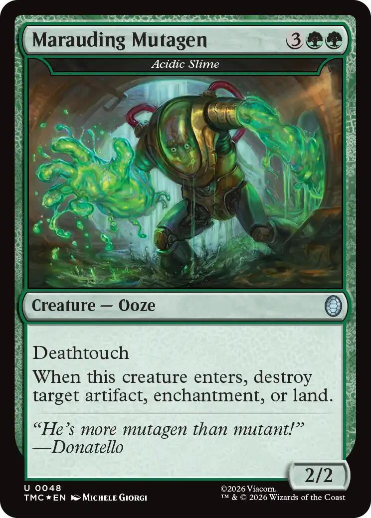Marauding Mutagen - Acidic Slime (Surge Foil) [Teenage Mutant Ninja Turtles Commander] | Tabernacle Games