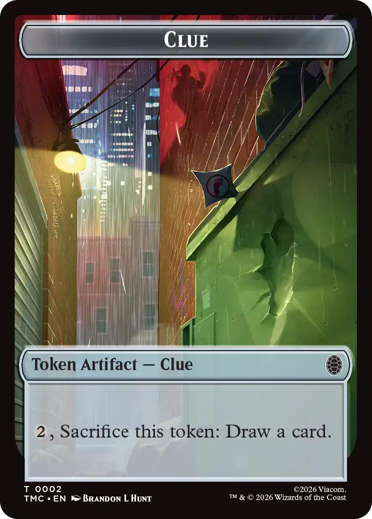 Clue // Rat Double-Sided Token [Teenage Mutant Ninja Turtles Commander Tokens] | Tabernacle Games