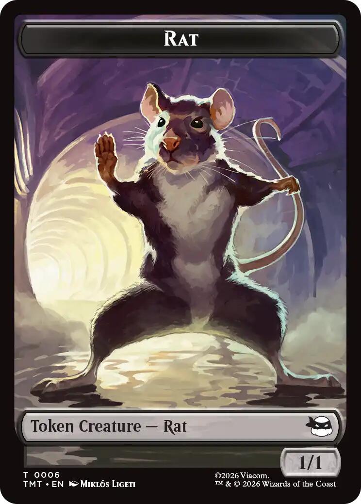 Rat // Food Double-Sided Token [Teenage Mutant Ninja Turtles Tokens] | Tabernacle Games