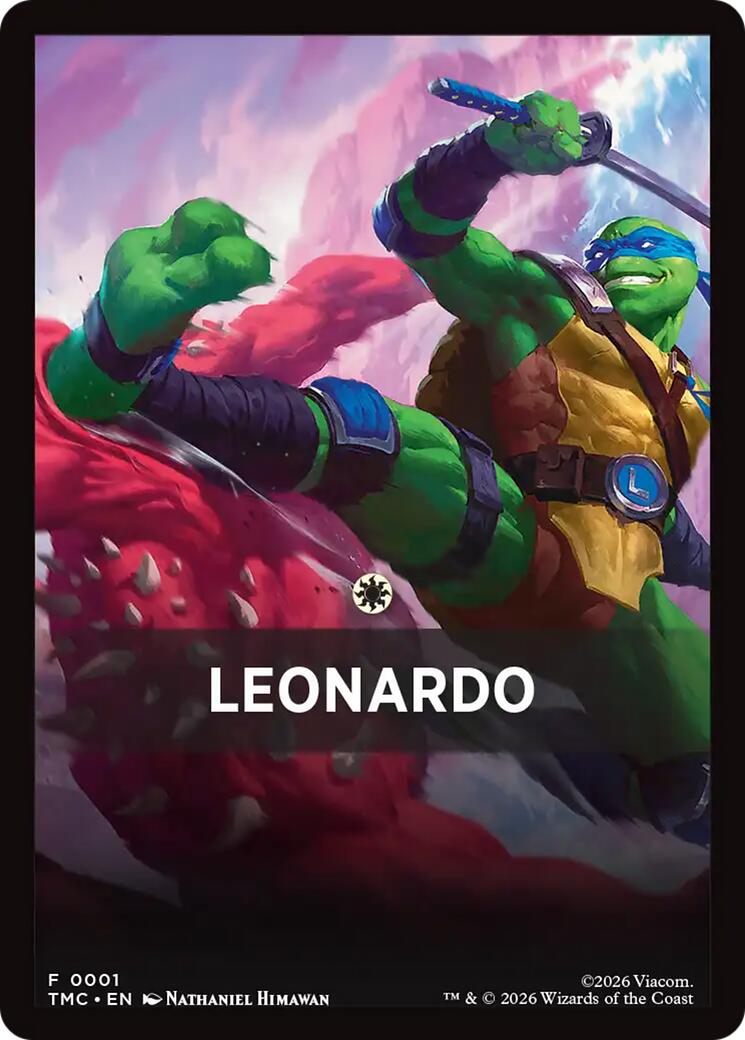 Leonardo Theme Card [Teenage Mutant Ninja Turtles Commander Tokens] | Tabernacle Games