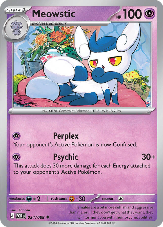 Meowstic (034/088) [Mega Evolution: Perfect Order] | Tabernacle Games