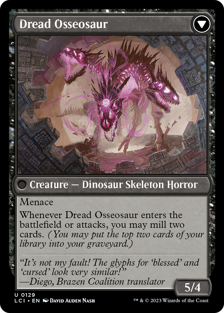 Visage of Dread // Dread Osseosaur [The Lost Caverns of Ixalan] | Tabernacle Games