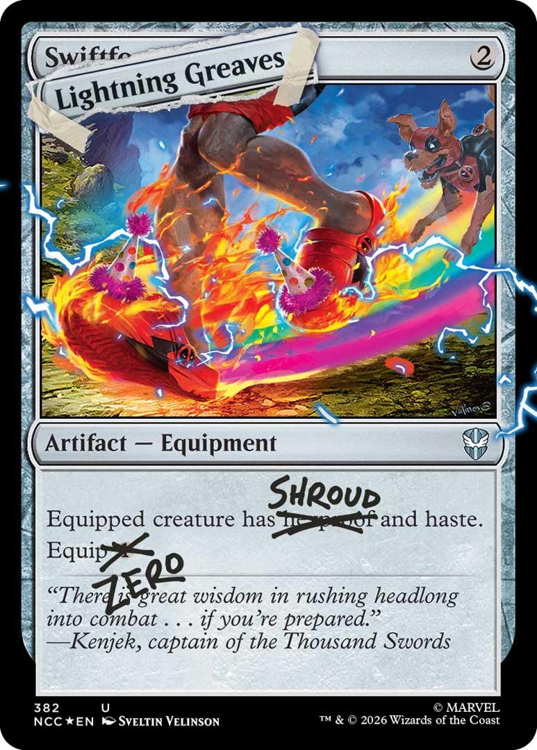 Lightning Greaves (382) (Pool Party Foil) [Secret Lair Drop Series] | Tabernacle Games