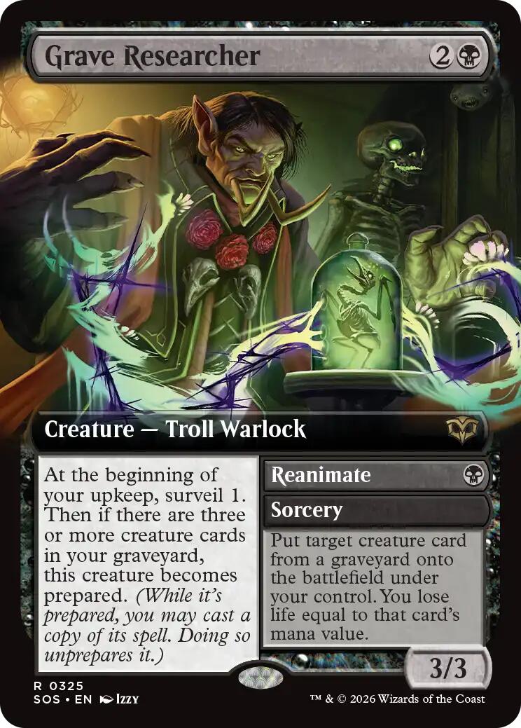 Grave Researcher (Extended Art) [Secrets of Strixhaven] | Tabernacle Games