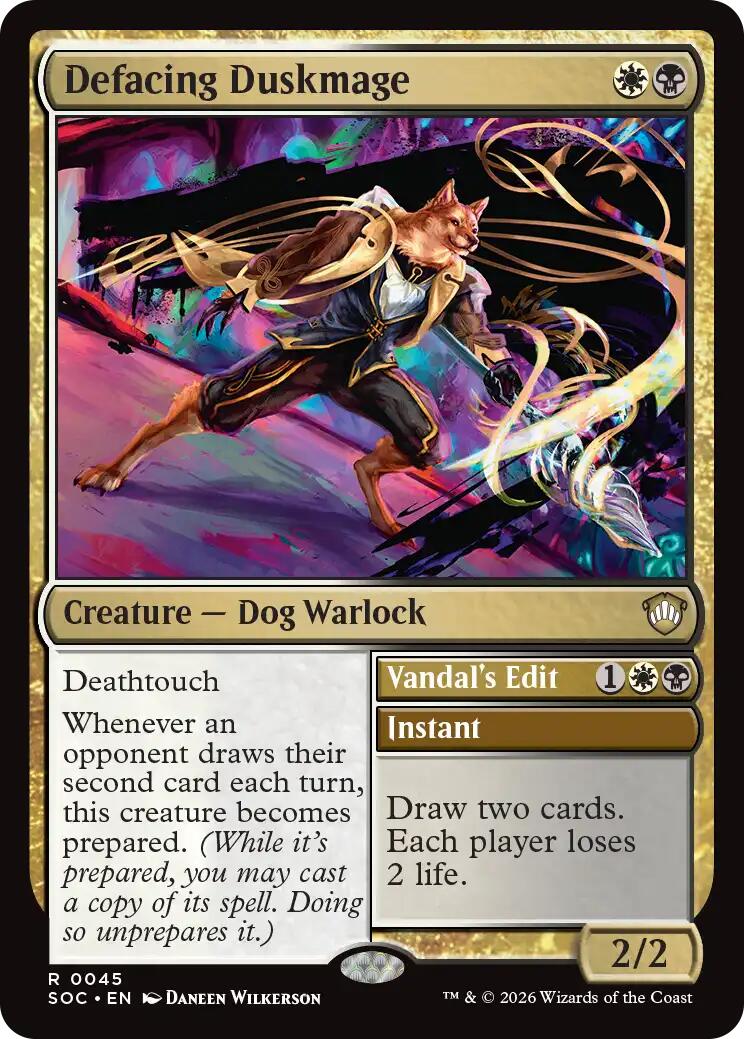 Defacing Duskmage [Secrets of Strixhaven Commander] | Tabernacle Games