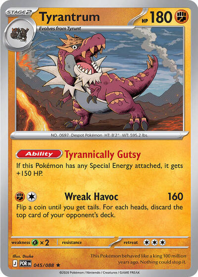Tyrantrum (045/088) (Deck Exclusive) [Mega Evolution: Perfect Order] | Tabernacle Games