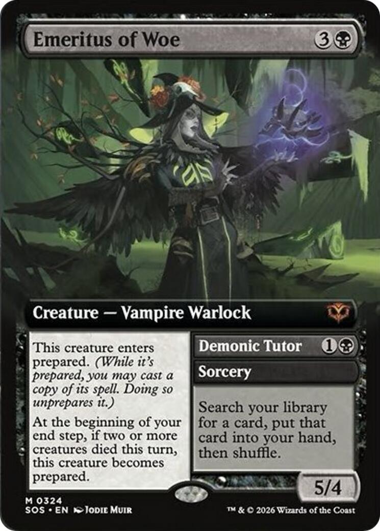 Emeritus of Woe (Extended Art) [Secrets of Strixhaven] | Tabernacle Games