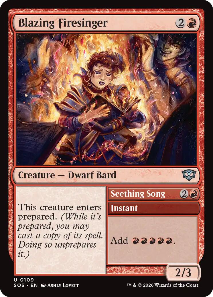 Blazing Firesinger [Secrets of Strixhaven] | Tabernacle Games
