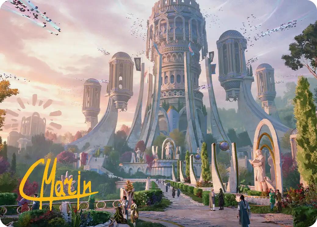 Command Tower Art Card (Gold-Stamped Signature) [Secrets of Strixhaven Art Series] | Tabernacle Games