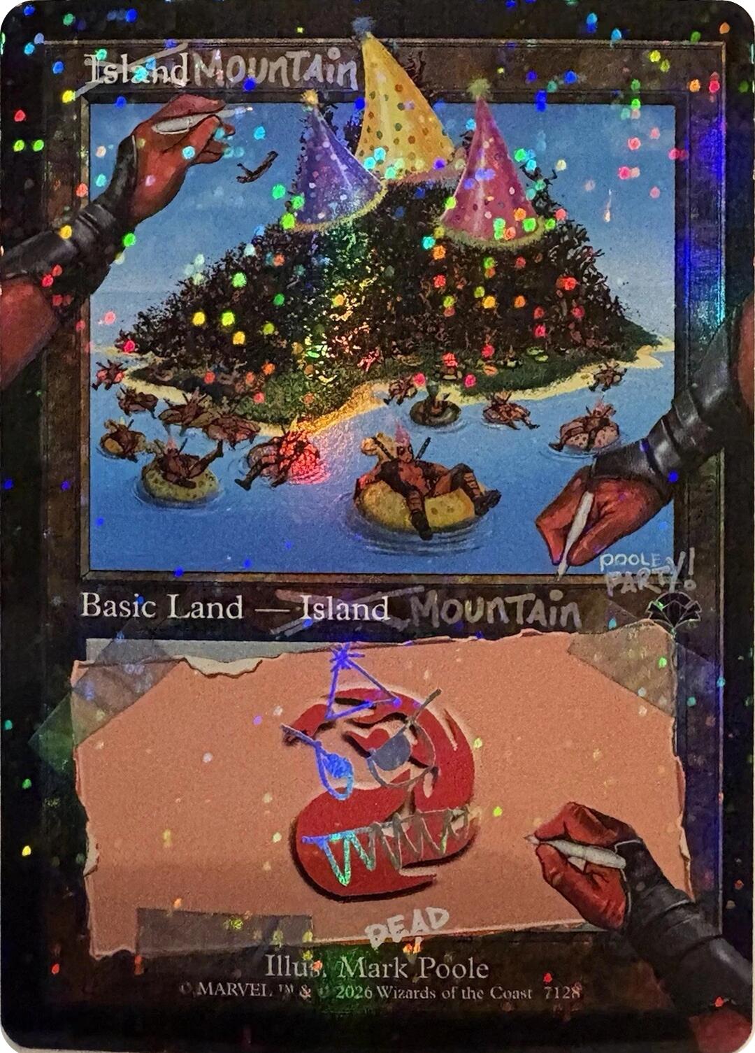 Mountain (7128) (Pool Party Foil) [Secret Lair Drop Series] | Tabernacle Games