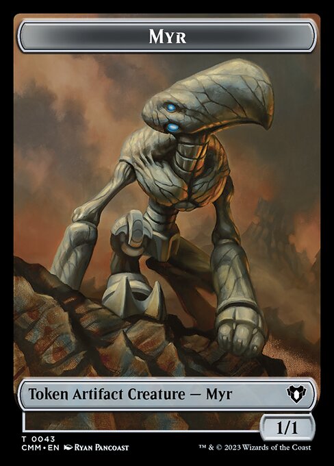 City's Blessing // Myr Double-Sided Token [Commander Masters Tokens] | Tabernacle Games