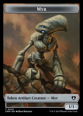 Clue // Myr Double-Sided Token [Commander Masters Tokens] | Tabernacle Games