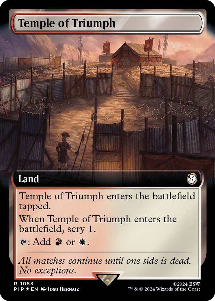 Temple of Triumph (Extended Art) (Surge Foil) [Fallout] | Tabernacle Games