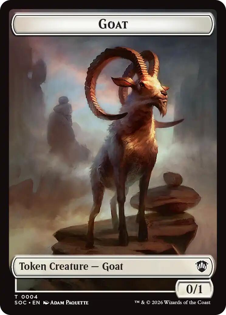 Goat // Fungus Beast Double-Sided Token [Secrets of Strixhaven Commander Tokens] | Tabernacle Games