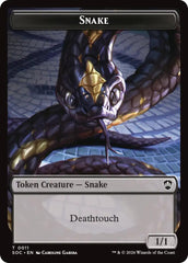 Snake // Zombie Double-Sided Token [Secrets of Strixhaven Commander Tokens] | Tabernacle Games