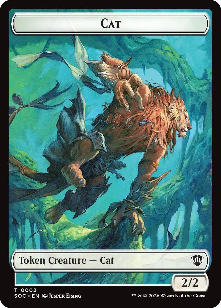 Cat // Inkling (0022) Double-Sided Token [Secrets of Strixhaven Commander Tokens] | Tabernacle Games