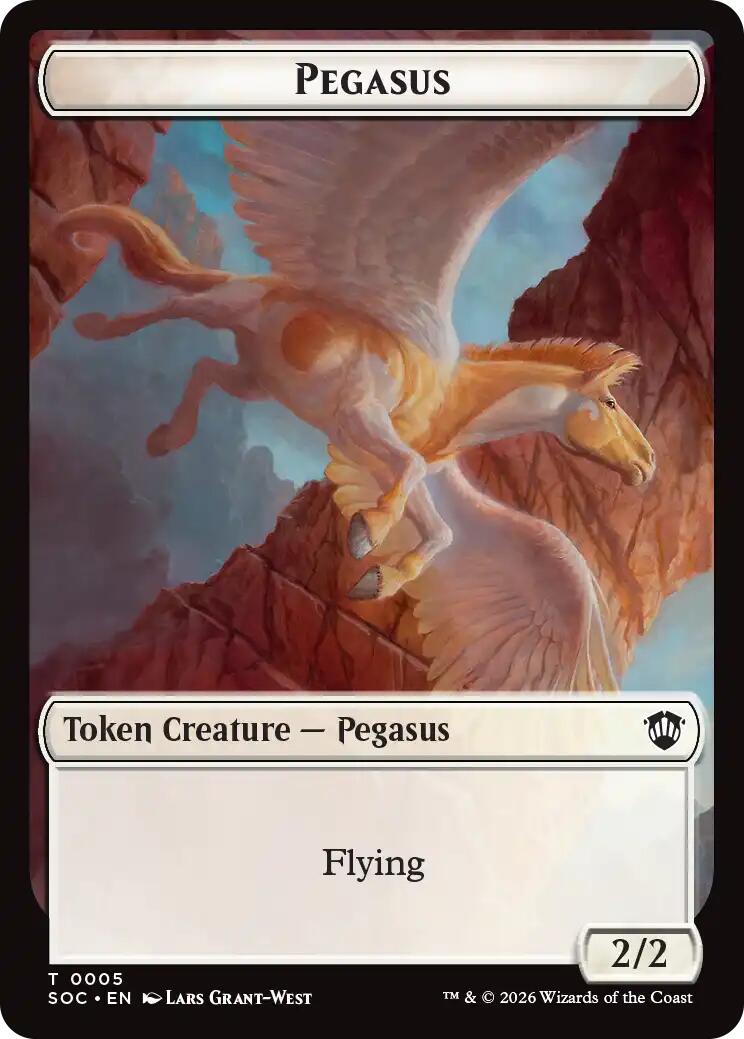 Pegasus // Inkling (0022) Double-Sided Token [Secrets of Strixhaven Commander Tokens] | Tabernacle Games