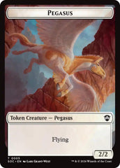 Pegasus // Inkling (0022) Double-Sided Token [Secrets of Strixhaven Commander Tokens] | Tabernacle Games