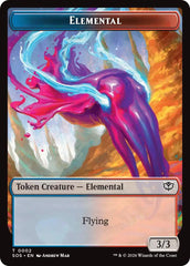 Dragon Illusion // Elemental (0002) Double-Sided Token [Secrets of Strixhaven Commander Tokens] | Tabernacle Games
