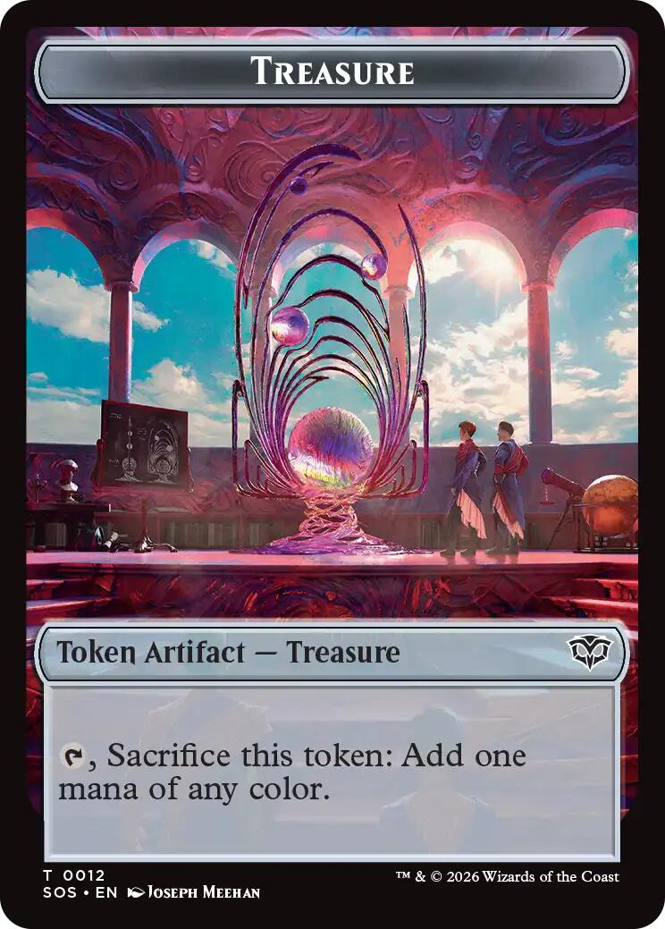 Elemental (0020) // Treasure Double-Sided Token [Secrets of Strixhaven Commander Tokens] | Tabernacle Games
