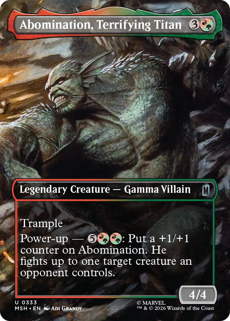 Abomination, Terrifying Titan (Borderless) [Marvel Super Heroes] | Tabernacle Games