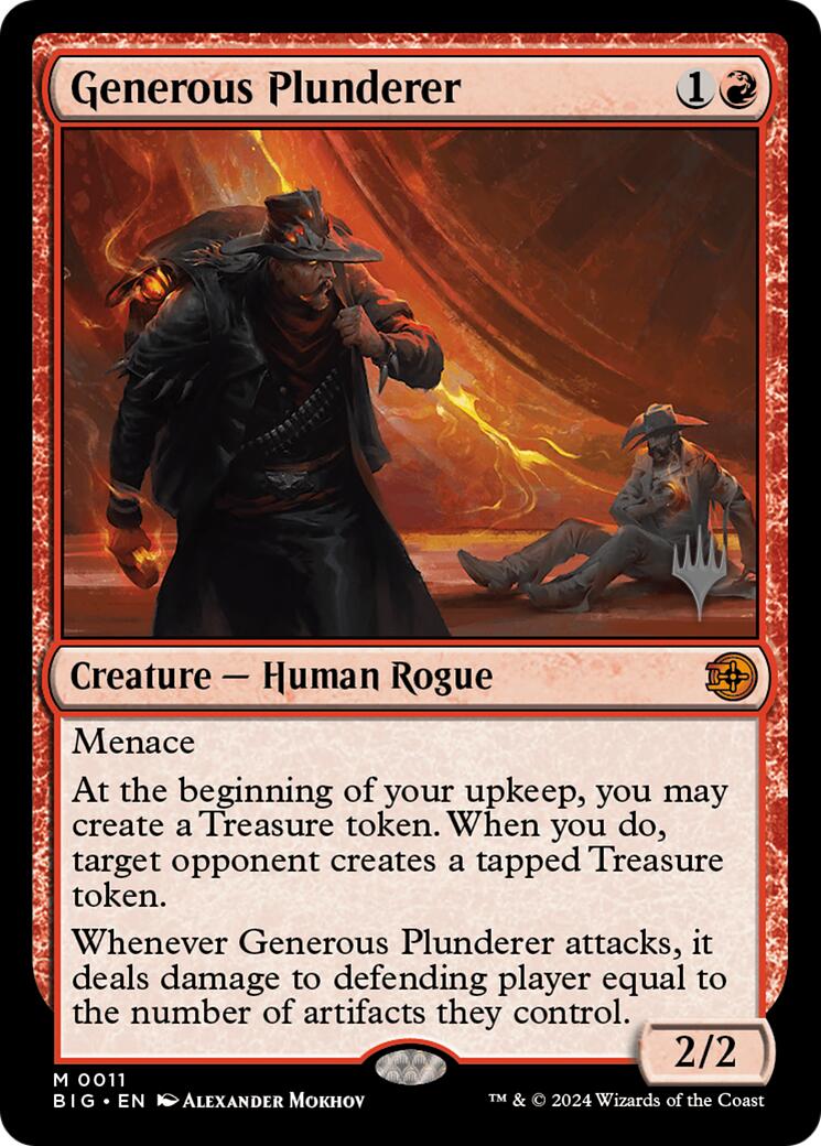 Generous Plunderer [Outlaws of Thunder Junction Promos] | Maze of Fitzroy