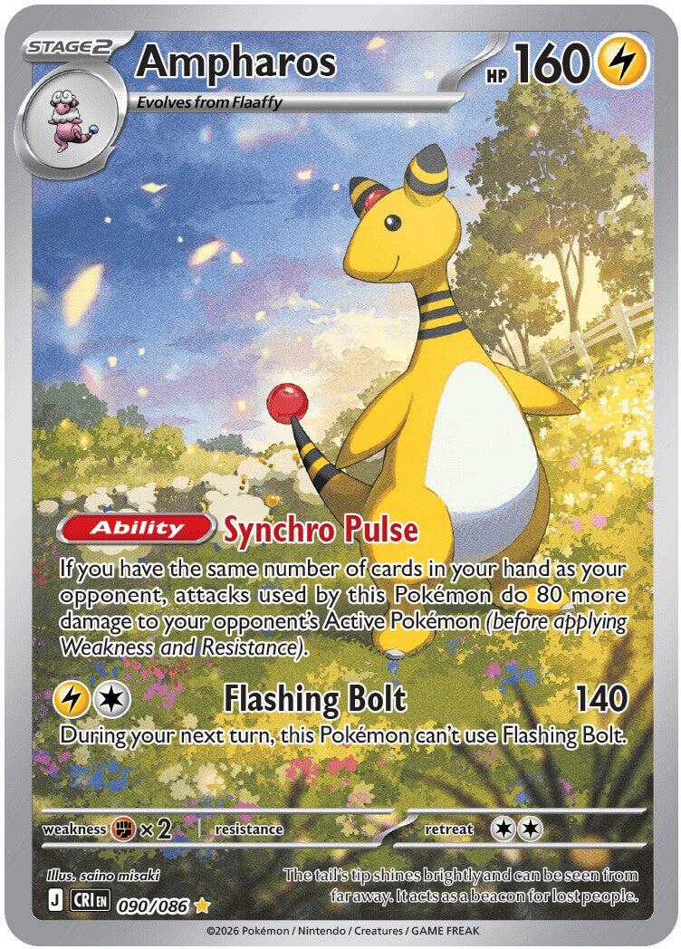 Ampharos (090/086) [Mega Evolution: Chaos Rising] | Tabernacle Games