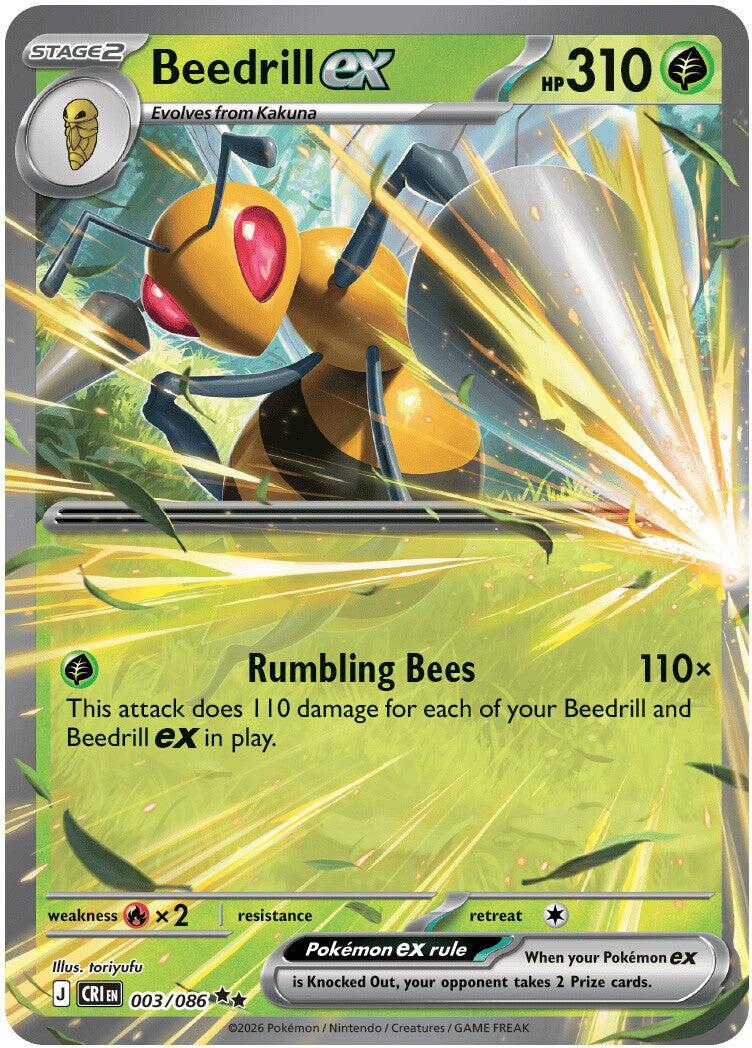 Beedrill ex (003/086) [Mega Evolution: Chaos Rising] | Tabernacle Games